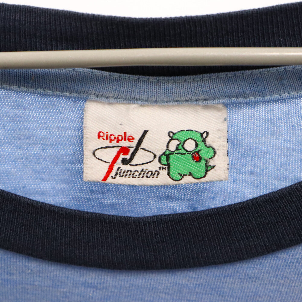 VINTAGE(ヴィンテージ) 90-00S Mega Man ロックマン メガマン プリント 半袖Tシャツ リンガーTシャツ ブルー