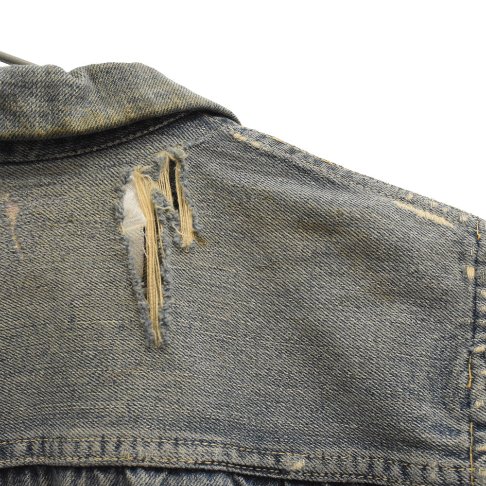 Levi's(リーバイス) 40s VINTAGE 506XX 1st 47モデル ヴィンテージ 針刺しシンチバック デニムジャケット ボタン裏ツメ刻印 インディゴブルー