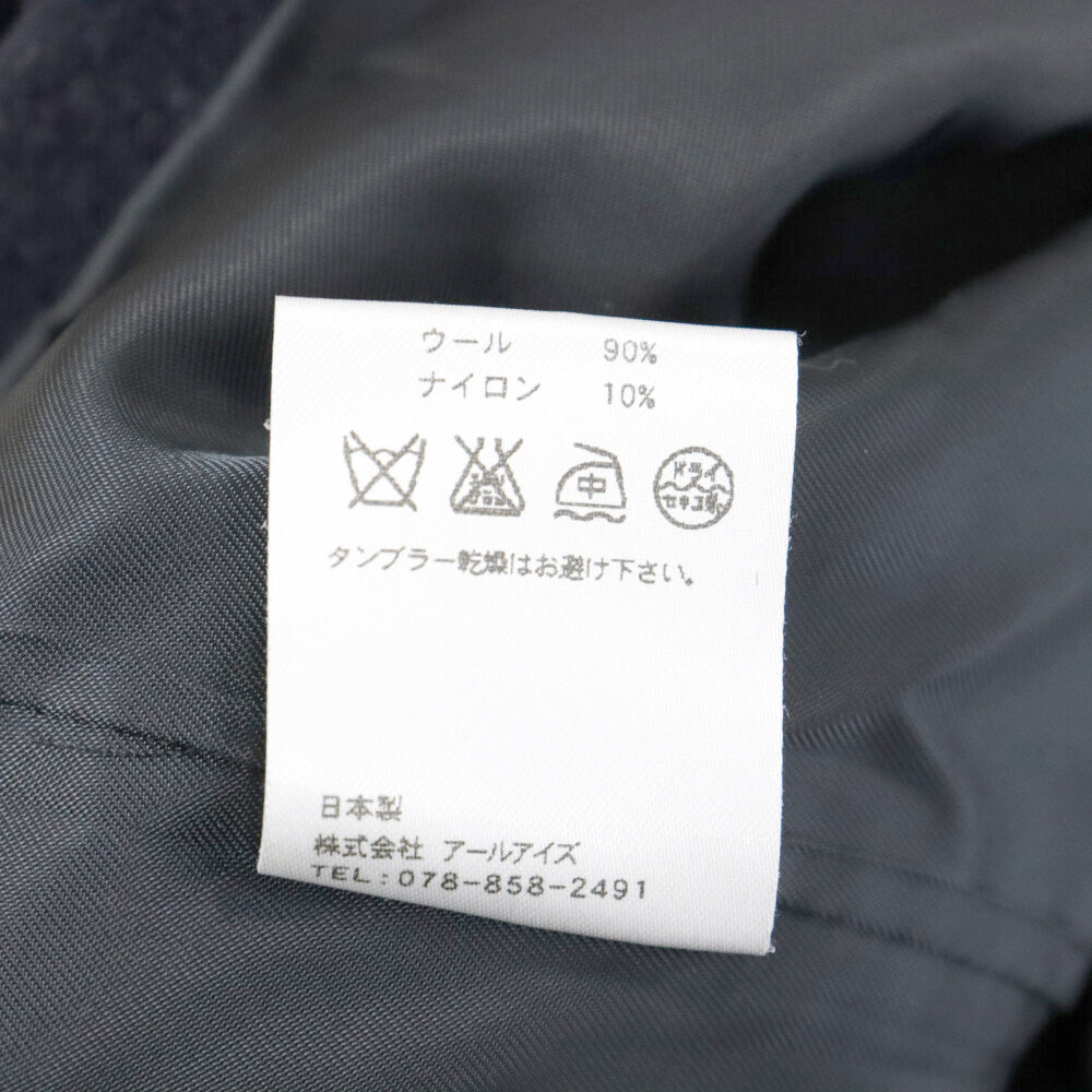 fabrique en planete terre(ファブリケアンプラテネール) ウールメルトン Pコート ネイビー レディース