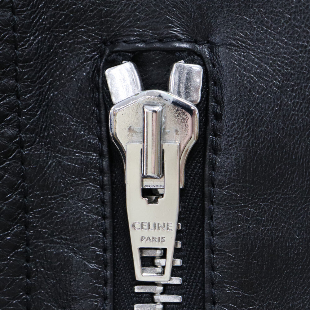 CELINE(セリーヌ) 22AW SLEEVELESS JACKET IN SOFT LAMBSKIN ソフトラムスキン ノースリーブ レザー ジャケット ブラック 2EC49280D