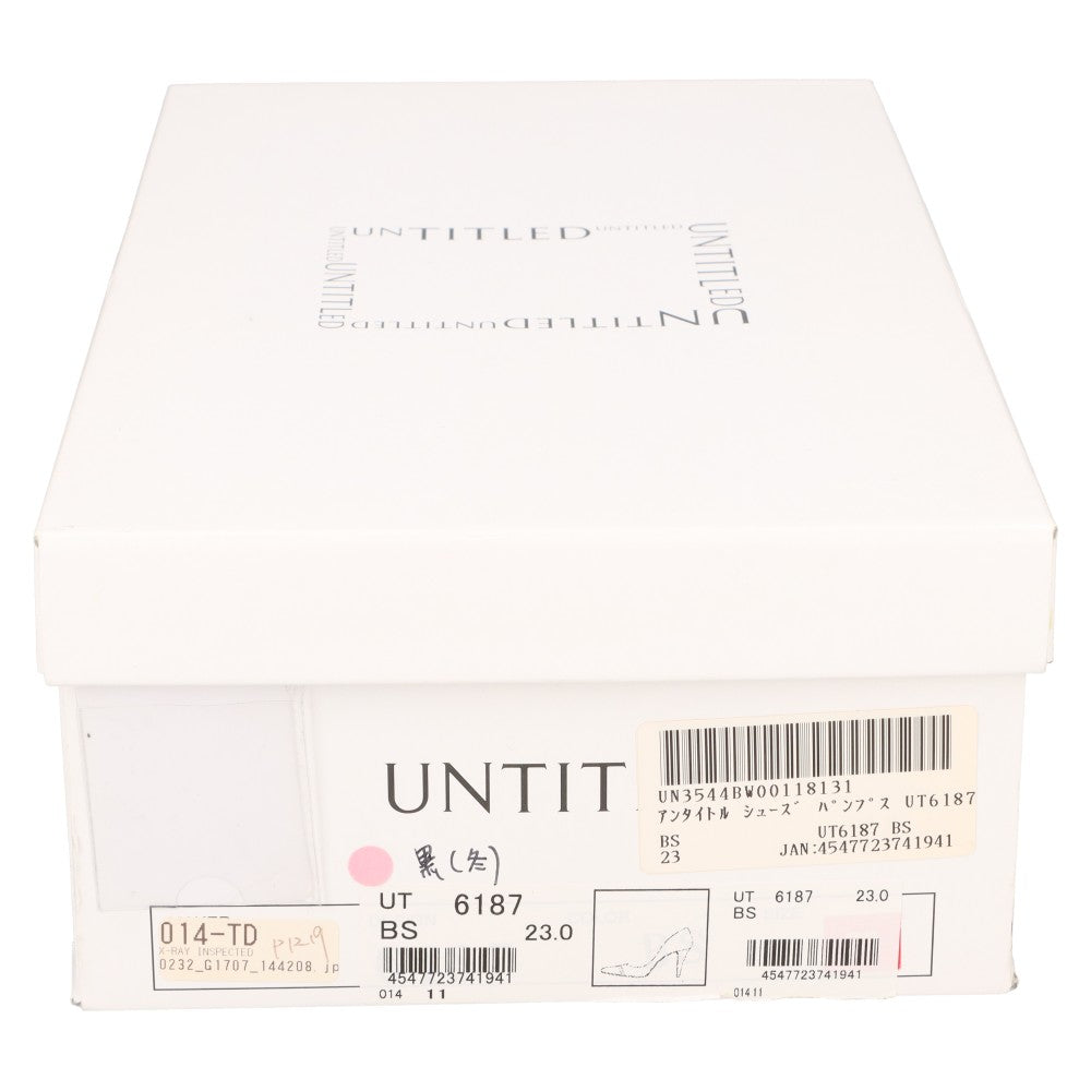 UNTITLED(アンタイトル) スエード チェック柄切替 パンプス ヒール ブラック 23cm UT6187