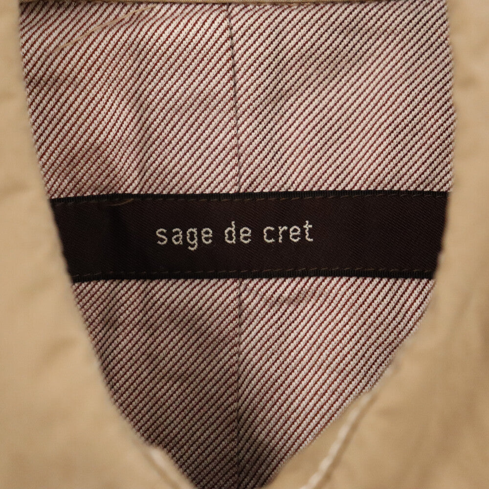 SAGE DE CRET(サージュデクレ) フロントボタン トレンチコート ジャケット ベージュ SY 0501 9055-285