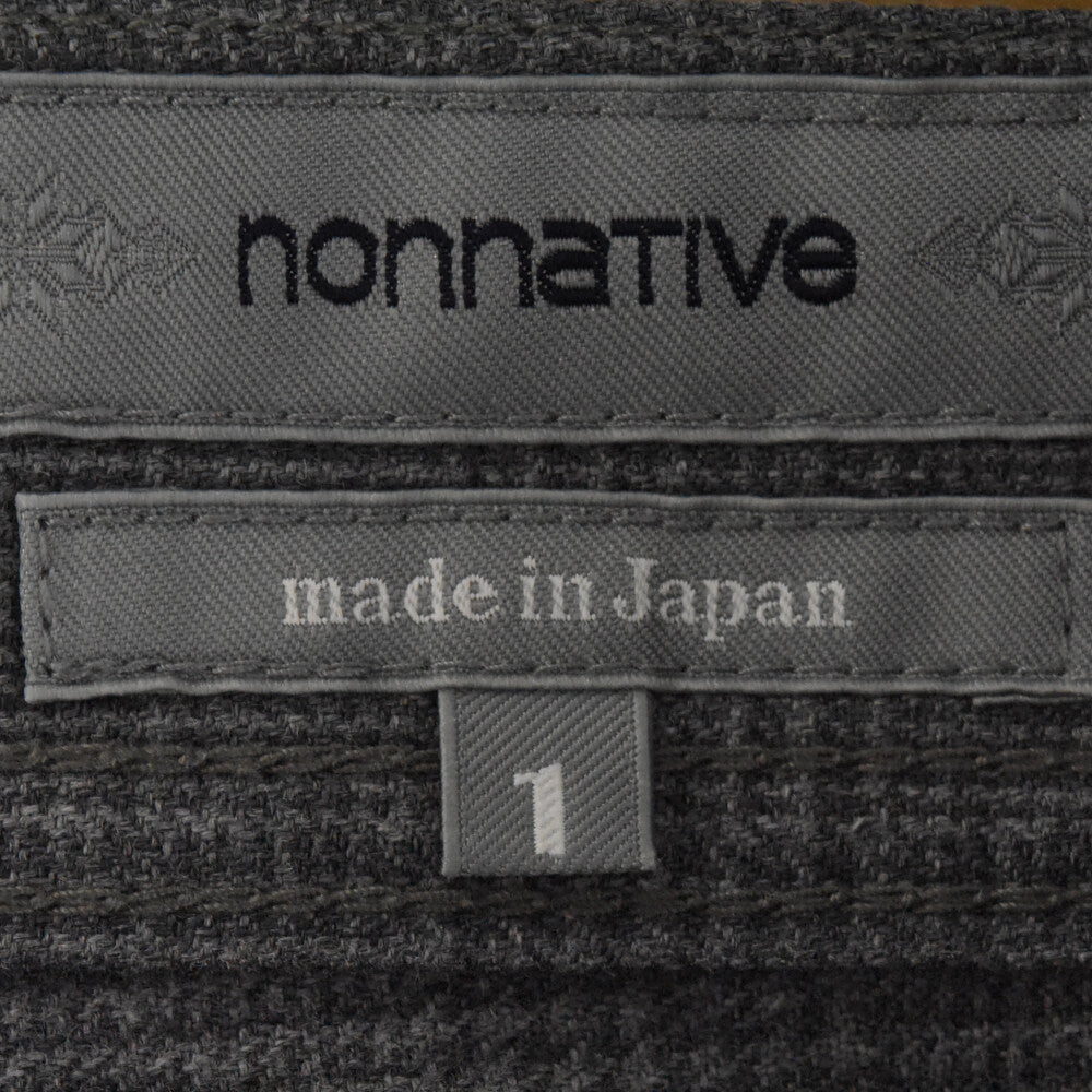 nonnative(ノンネイティブ) グレンチェック コットン ストレート パンツ グレー