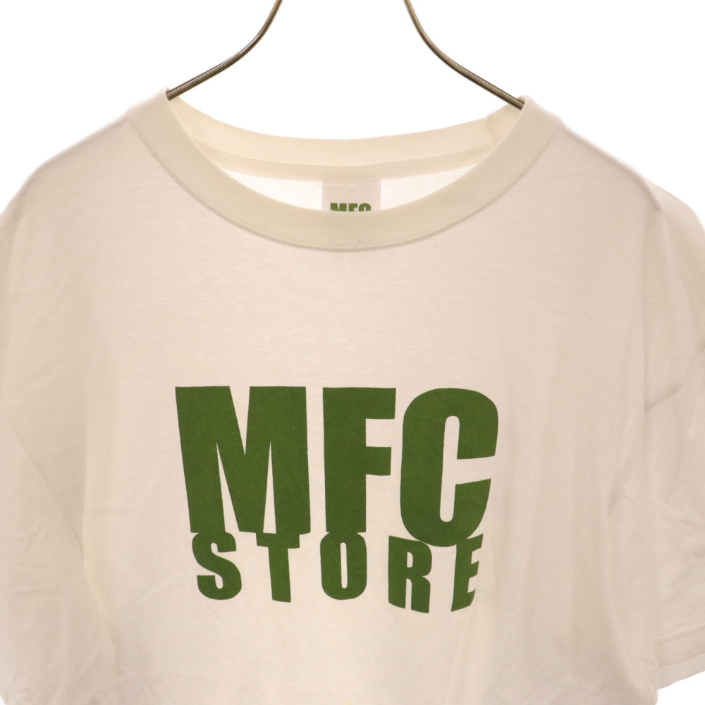 MFC STORE(エムエフシーストア) ブランド ロゴ プリント コットン 半袖Tシャツ カットソー ホワイト/グリーン