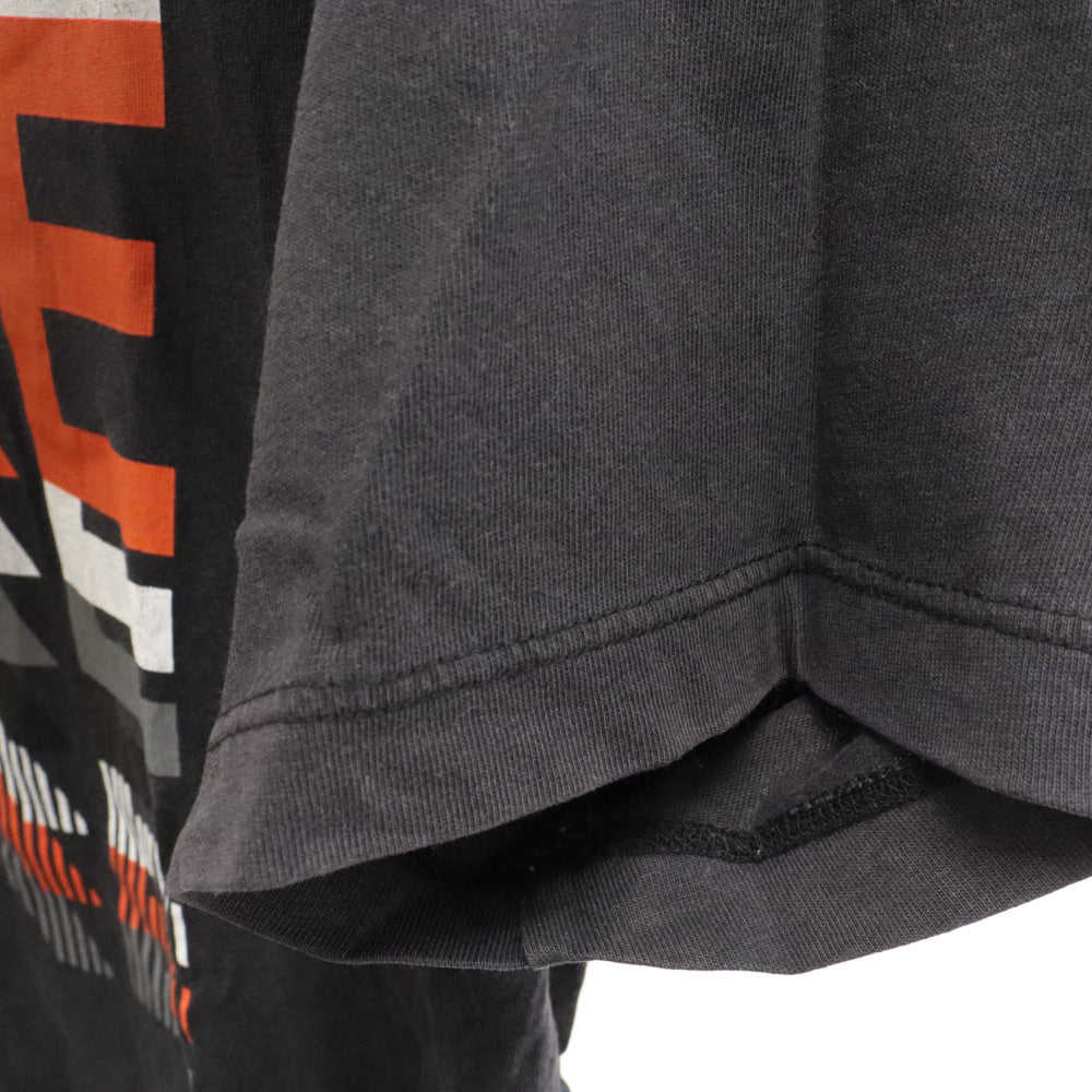 NIKE(ナイキ) 00S ロゴグラフィック プリント クルーネック半袖Tシャツ カットソー ブラック