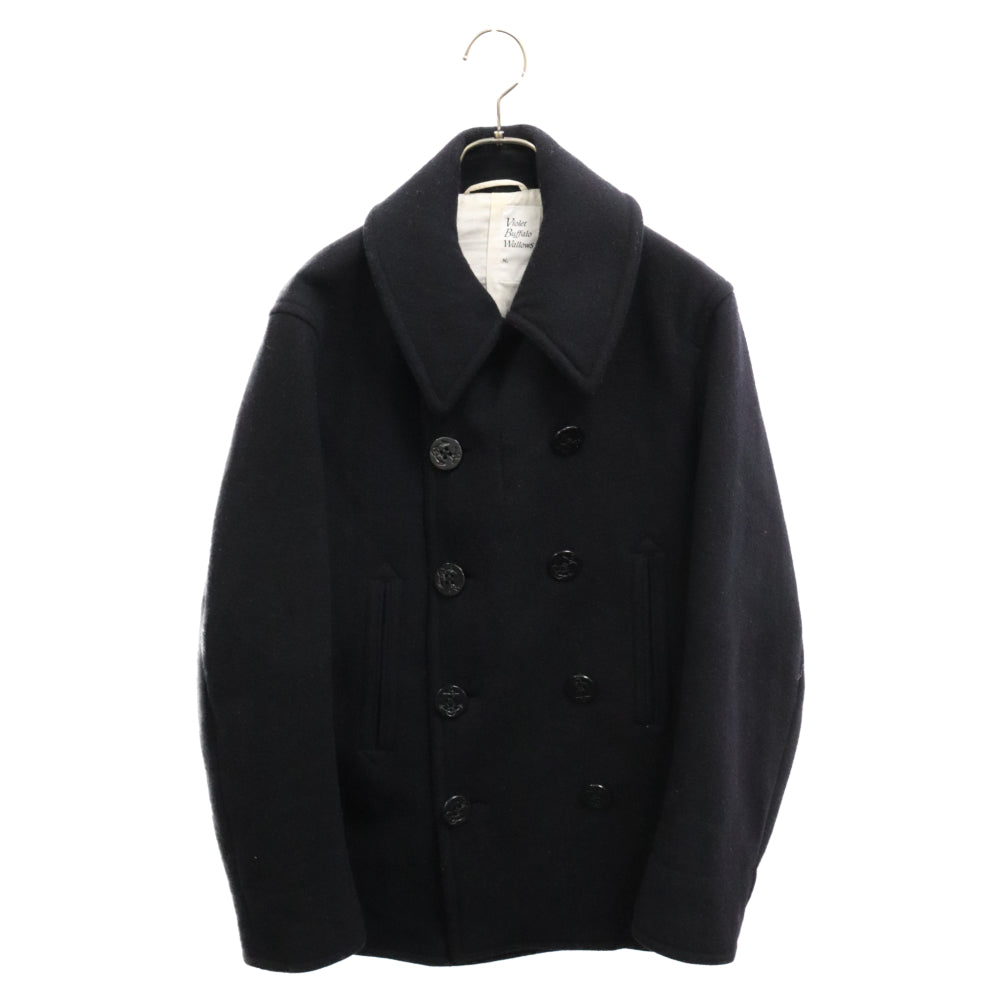 Violet Buffalo Wallows(バイオレット バッファロー ワローズ) ウール ショート Pコート ブラック 086-97501