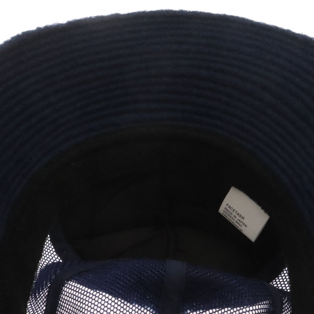 FACETASM(ファセッタズム) メッシュ切替 ウールハット 帽子 ネイビー HR-CAP-U01