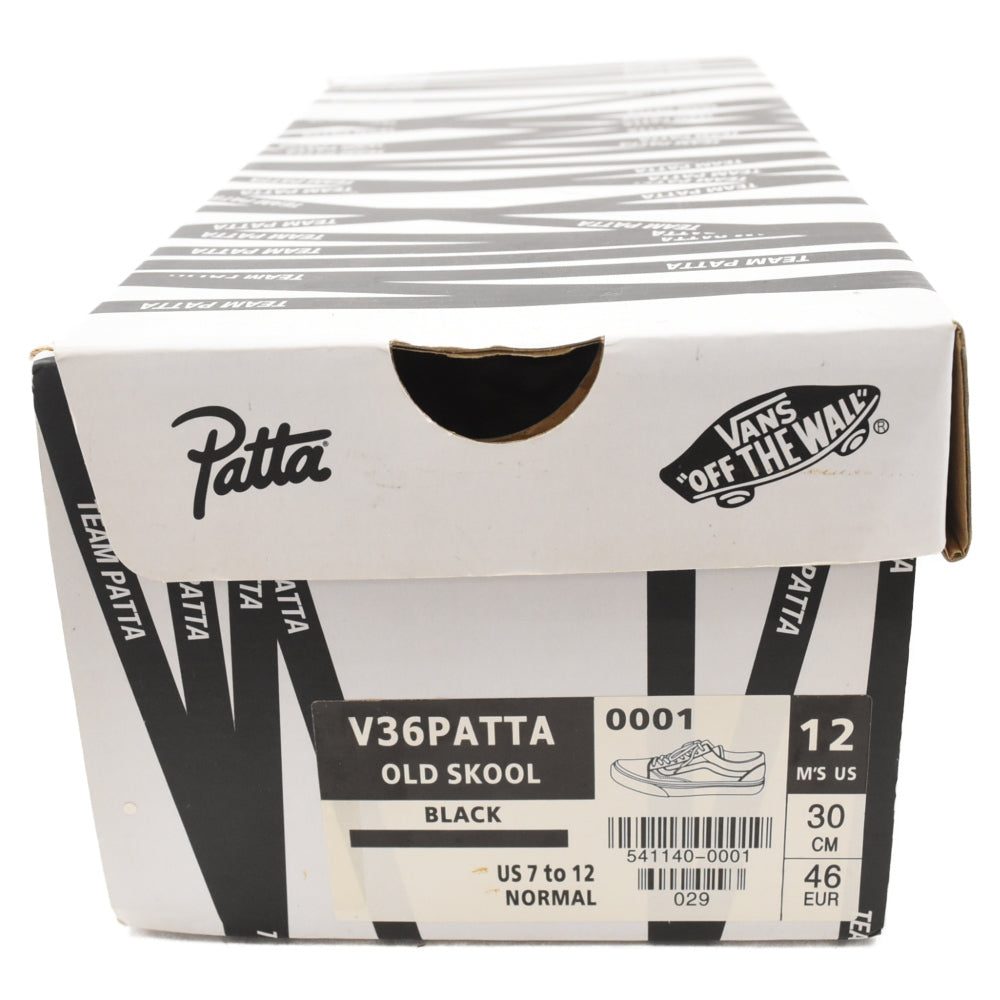 VANS(ヴァンズ) × PATTA x BEAMS OLD SKOOL MEAN EYED CAT パタ ビームス 別注 オールドスクール ローカットスニーカー ブラック US12/30cm 541140-0001