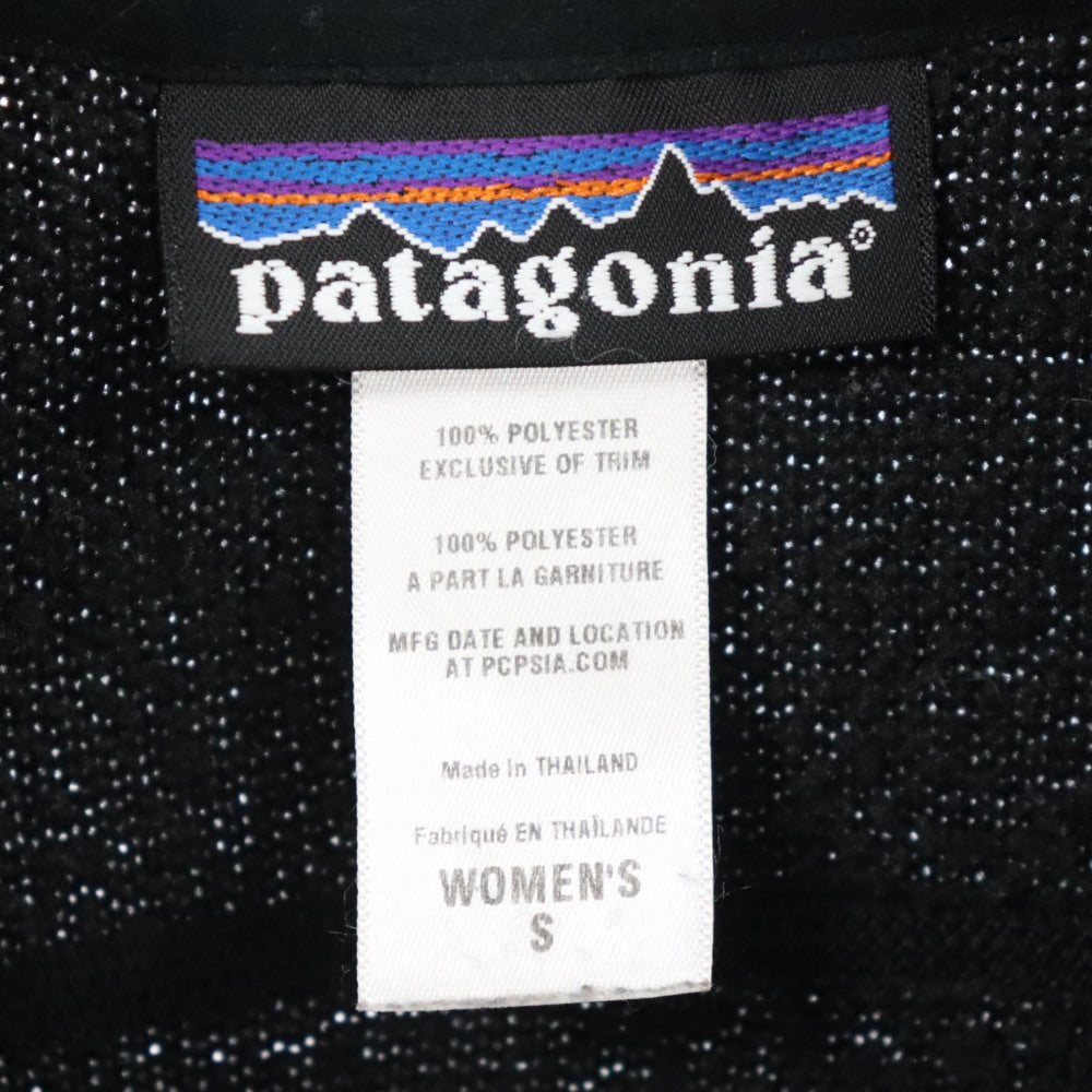 PATAGONIA(パタゴニア) 12年製 ワンポイントロゴ ジップアップ ベターセーターベスト レディース ブラック 25885