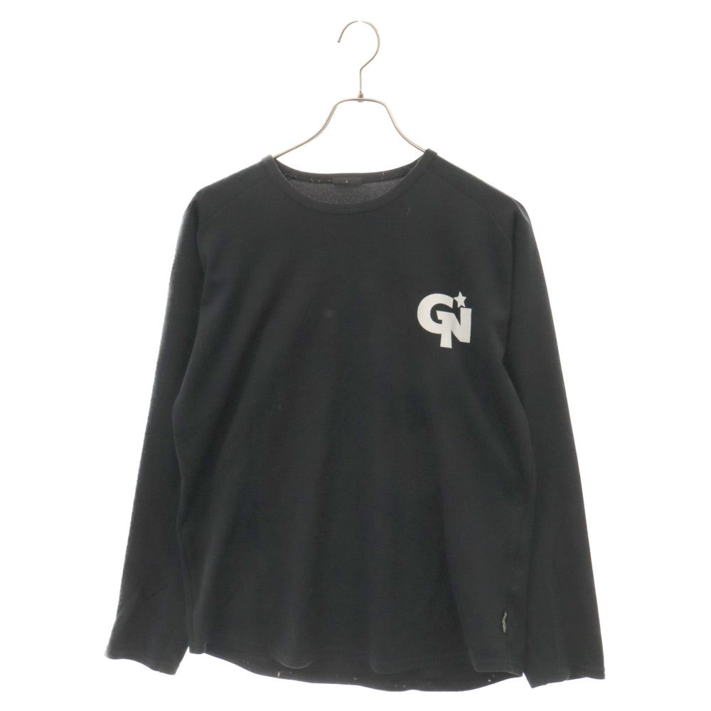 G1950(ギャラリーナインティフィフティ) ロゴプリント クルーネック 長袖カットソー Tシャツ ブラック