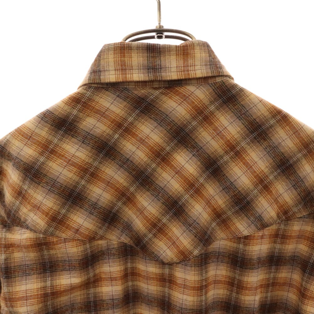 PENDLETON(ペンドルトン) ダブルポケット マドラスチェック レギュラーカラー長袖シャツ ブラウン