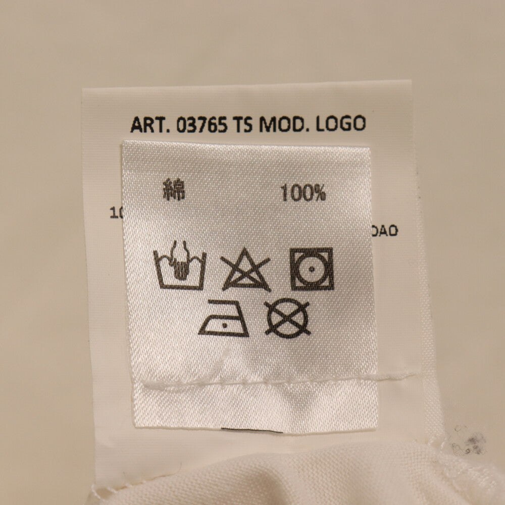 P.M.D.S.(ピーエムディーエス) フロントロゴプリント クルーネック長袖Tシャツ カットソー ホワイト