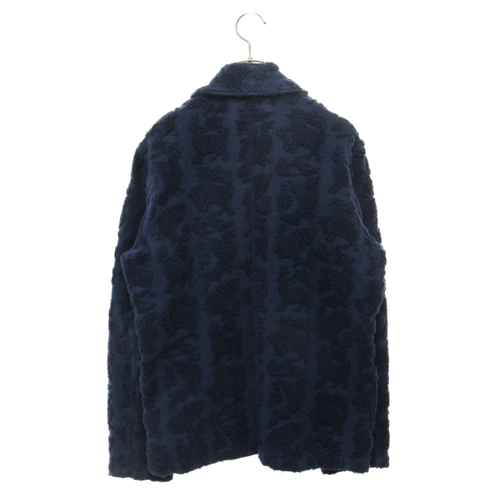 KICS DOCUMENT(キックスドキュメント) パイル ジャガード テーラード ジャケット ネイビー 02-1401-0001-00-09