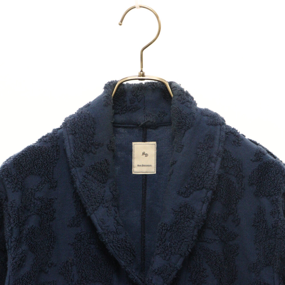 KICS DOCUMENT(キックスドキュメント) パイル ジャガード テーラード ジャケット ネイビー 02-1401-0001-00-09