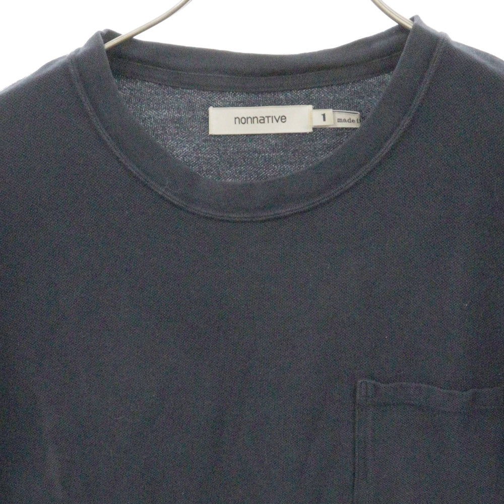 nonnative(ノンネイティブ) クルーネック ポケット 半袖カットソー Tシャツ ネイビー NN-C4115