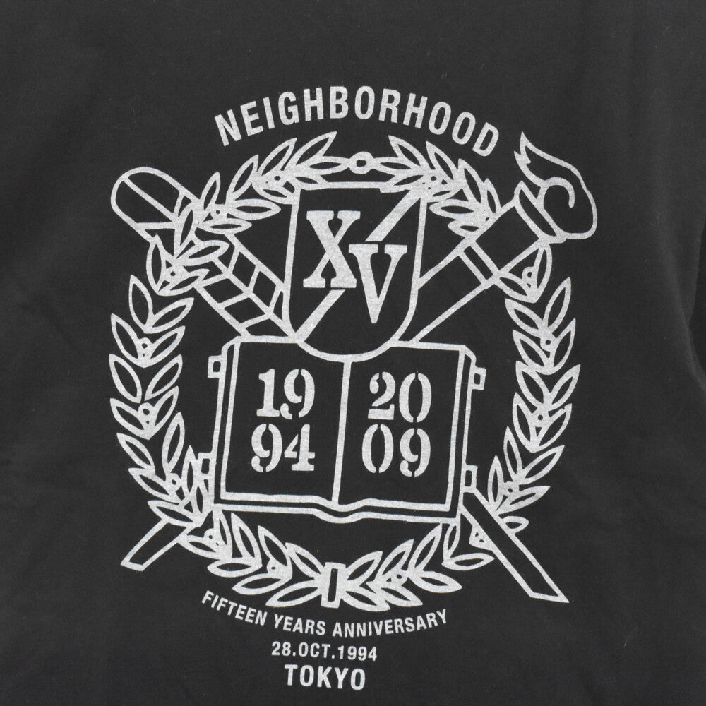 NEIGHBORHOOD(ネイバーフッド) エンブレム ロゴプリント クルーネック 半袖カットソー Tシャツ ブラック
