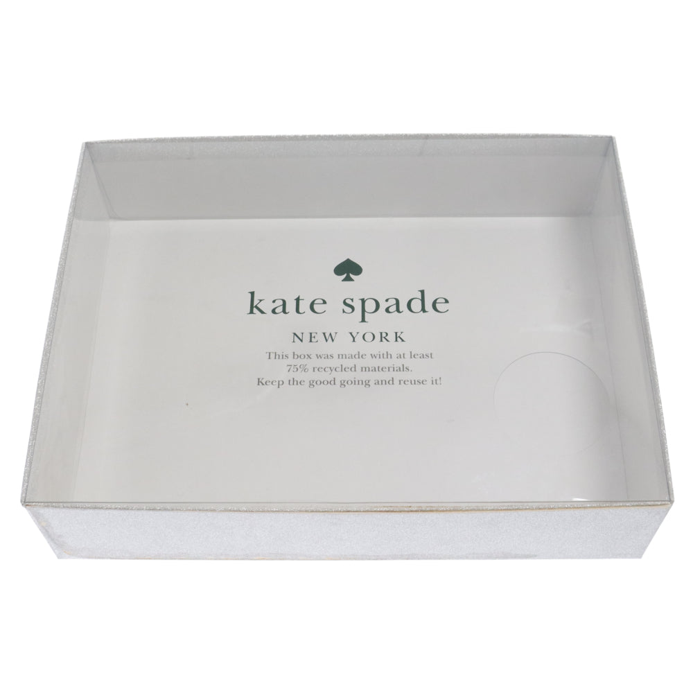 Kate Spade(ケイトスペード) ビジュー装飾 ニット帽 ビーニー 手袋 ミトン グローブ セット ホワイト