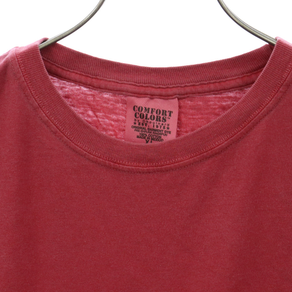 COMFORT COLORS(コムフォートカラーズ) LISTEN Tee リッスン フロントロゴ 半袖Tシャツ レッド