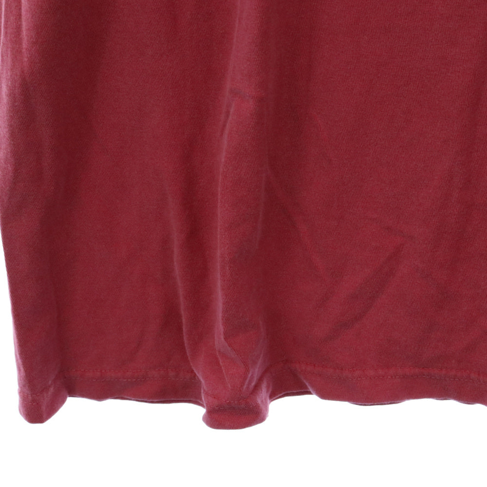 COMFORT COLORS(コムフォートカラーズ) LISTEN Tee リッスン フロントロゴ 半袖Tシャツ レッド