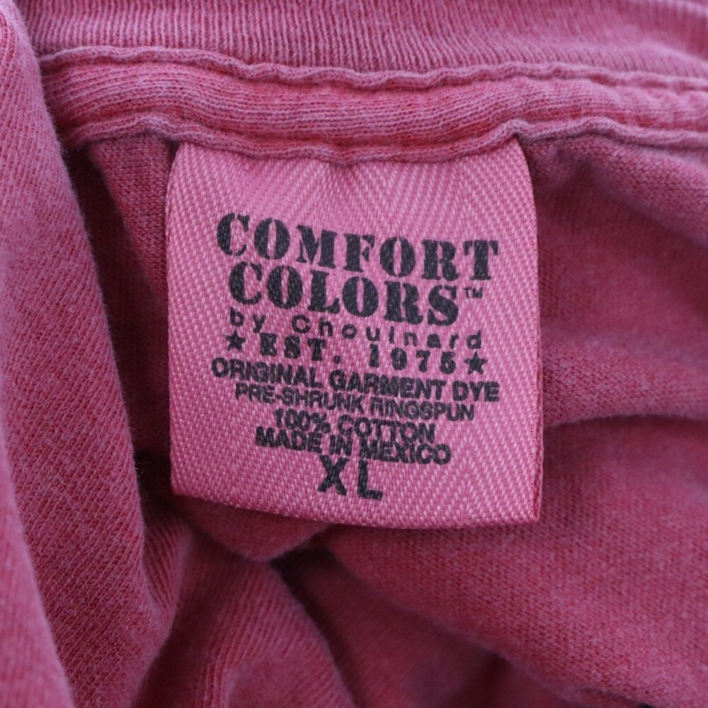 COMFORT COLORS(コムフォートカラーズ) LISTEN Tee リッスン フロントロゴ 半袖Tシャツ レッド
