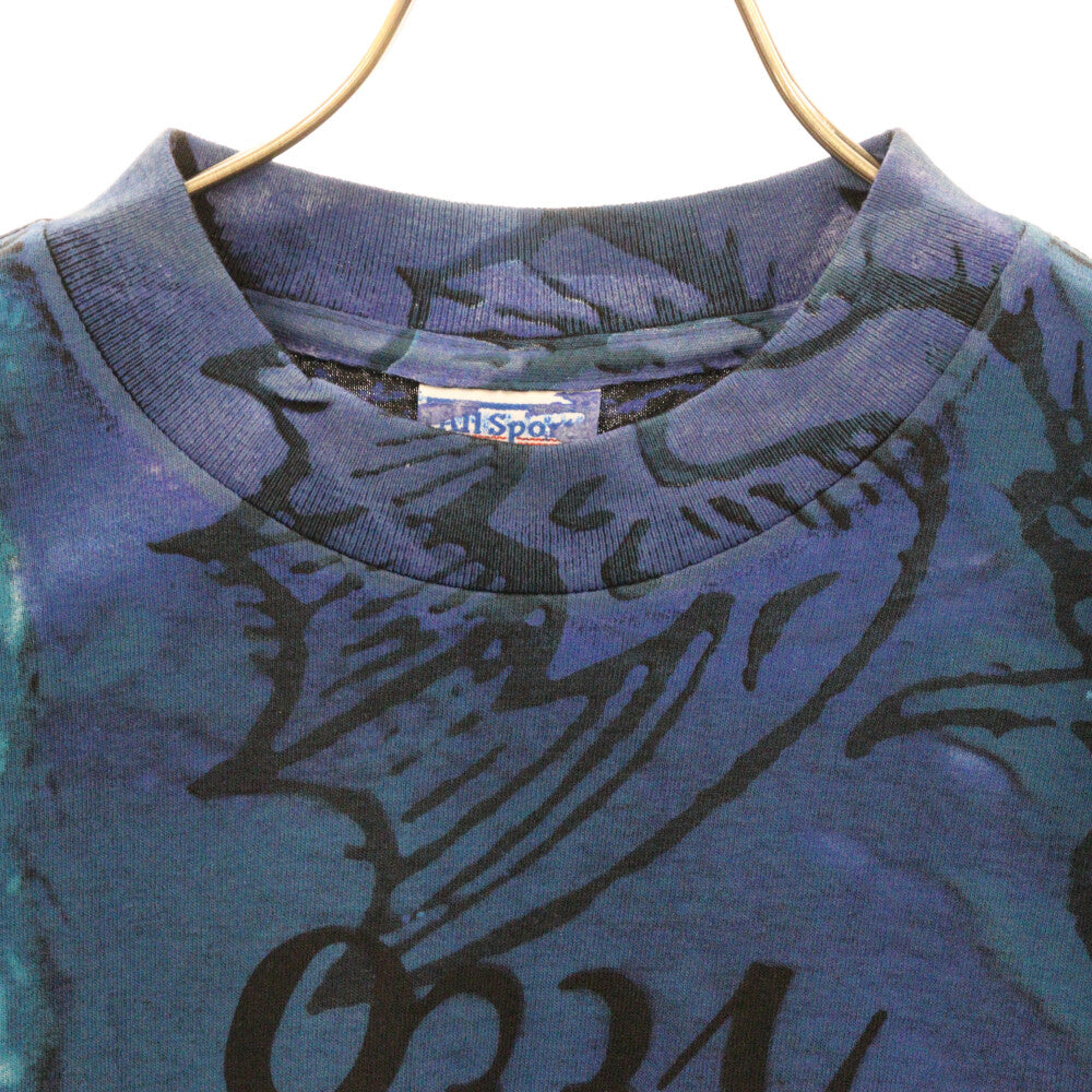 VINTAGE(ヴィンテージ) 90s VINTAGE Ozzy Osbourne オジーオズボーン フルプリント オーバーサイズカットソー プリントTシャツ ブルー ヴィンテージ