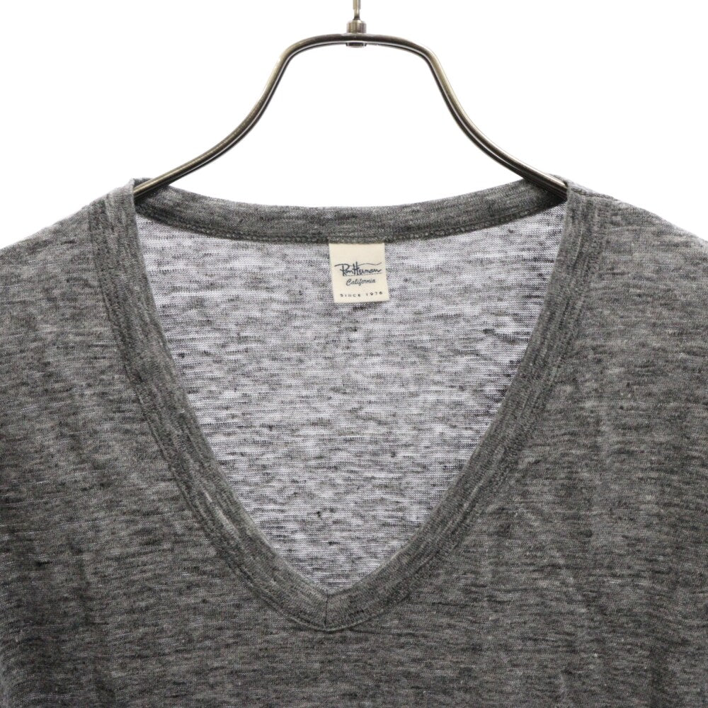 RON HERMAN(ロンハーマン) コットン Vネック 半袖Tシャツ カットソー グレー 2910900354