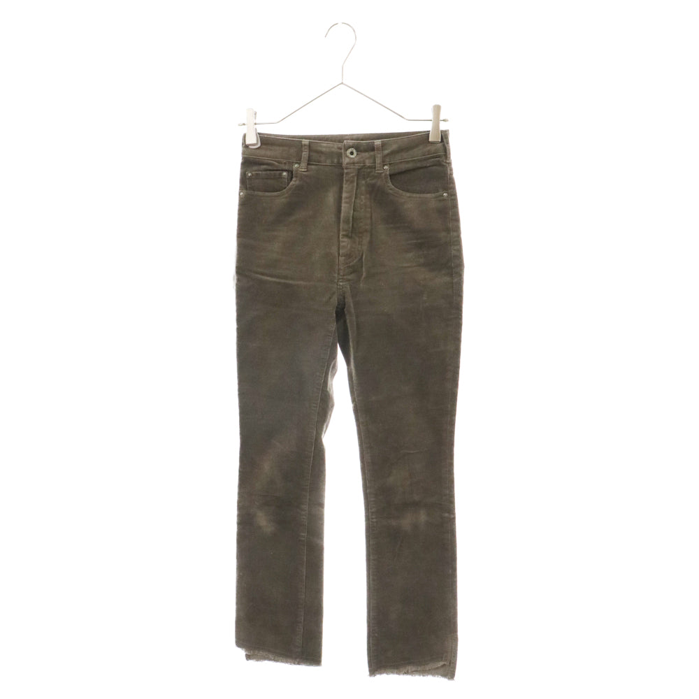 Spick&Span(スピック&スパン) コットン コーデュロイ ジップフライ ストレート パンツ カーキ 21-030-200-1000-3-0