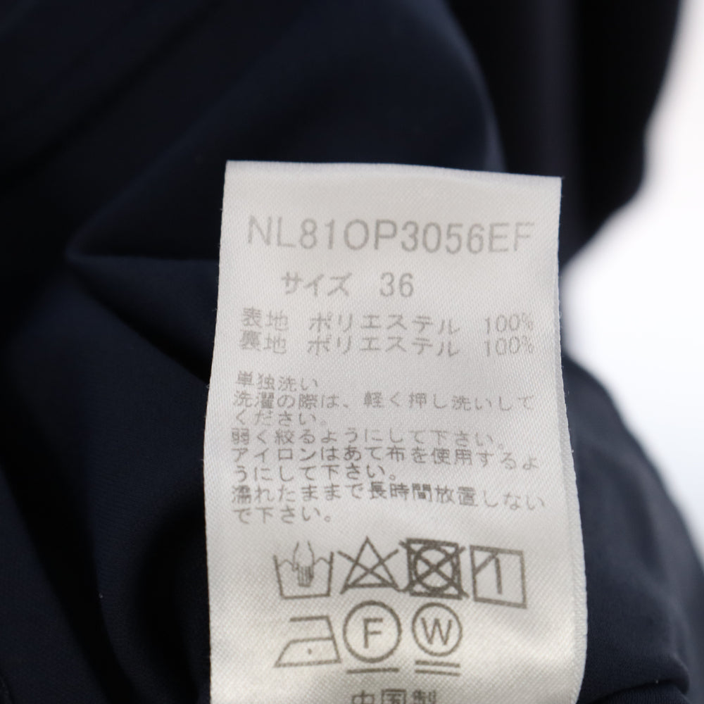 nano universe(ナノユニバース) ウエスト切替 ギャザープリーツ 半袖 ロングワンピース ネイビー NL81OP3056EF レディース