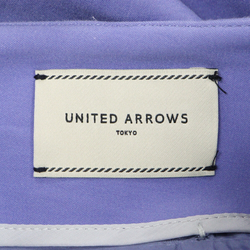 UNITED ARROWS(ユナイテッドアローズ) ハイウエスト ジップフライ コットン テーパードパンツ ブルー 1514-202-4474 レディース
