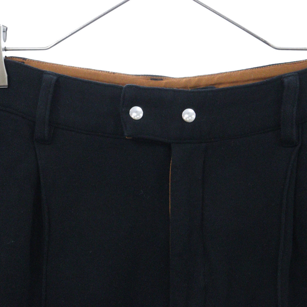 MASON MAZE(メイソンメイズ) 2-tac sweat grey trousers ツータック スウェット トラウザーパンツ ブラック
