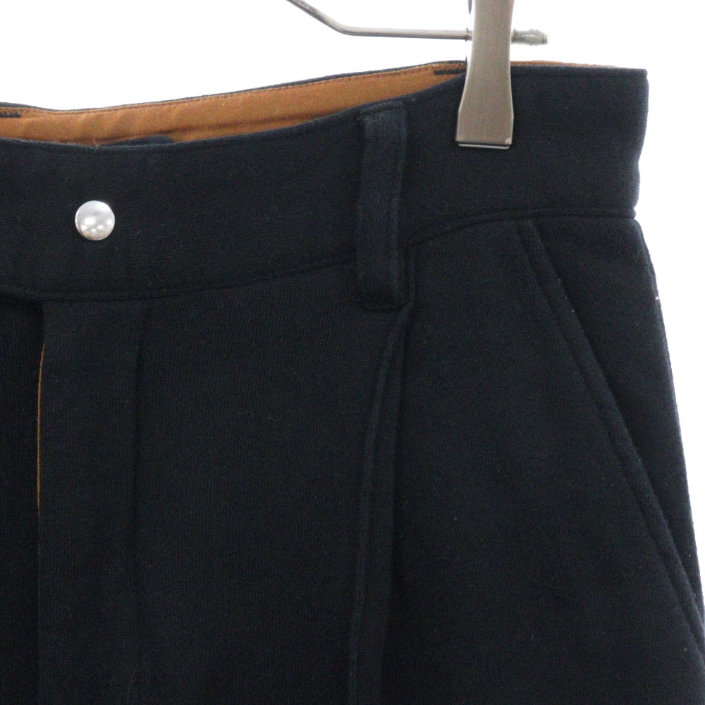 MASON MAZE(メイソンメイズ) 2-tac sweat grey trousers ツータック スウェット トラウザーパンツ ブラック