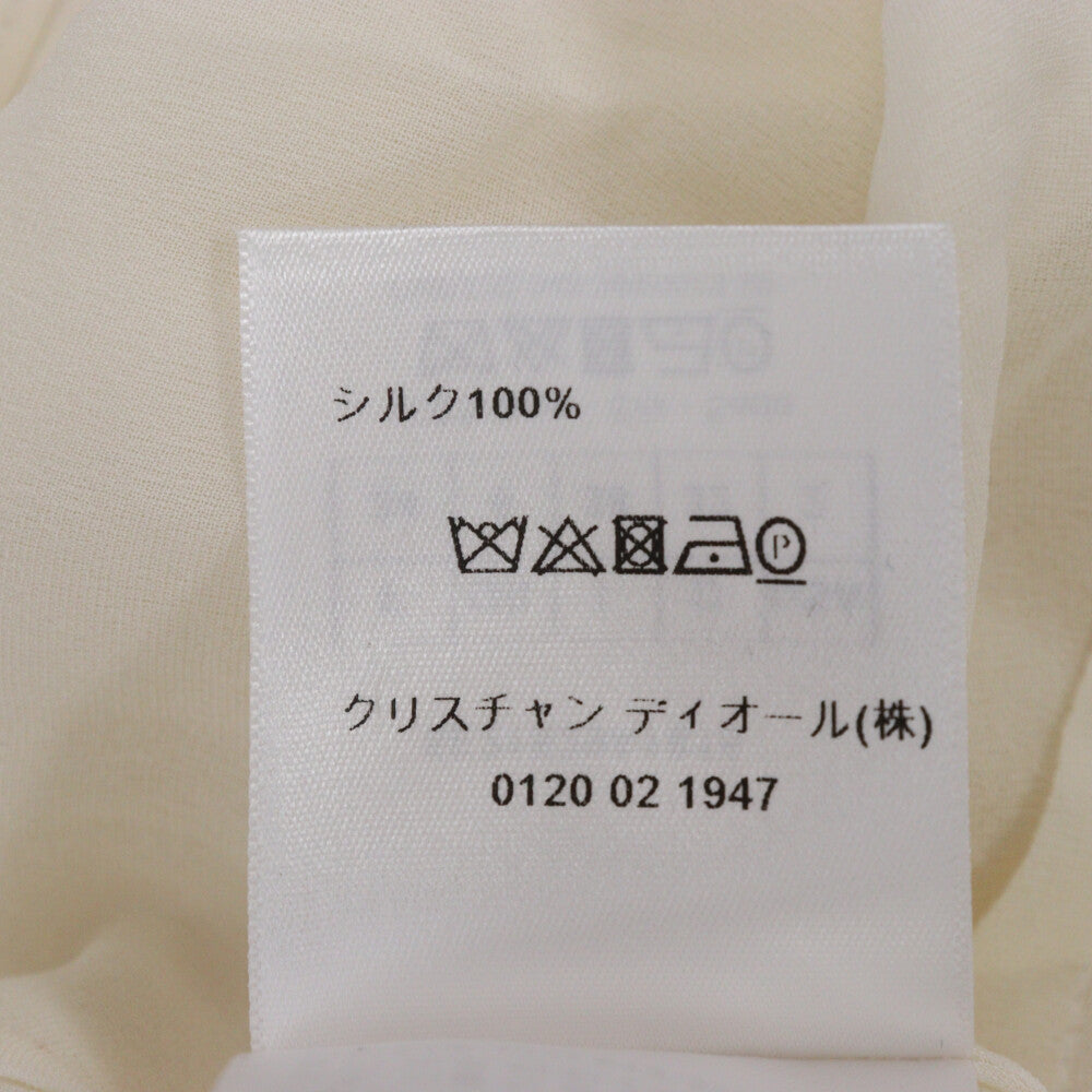 Christian Dior(クリスチャンディオール) ボウタイ レース フローラル シースルー インナー付き長袖シャツ オフホワイト 8E21529A1815 レディース