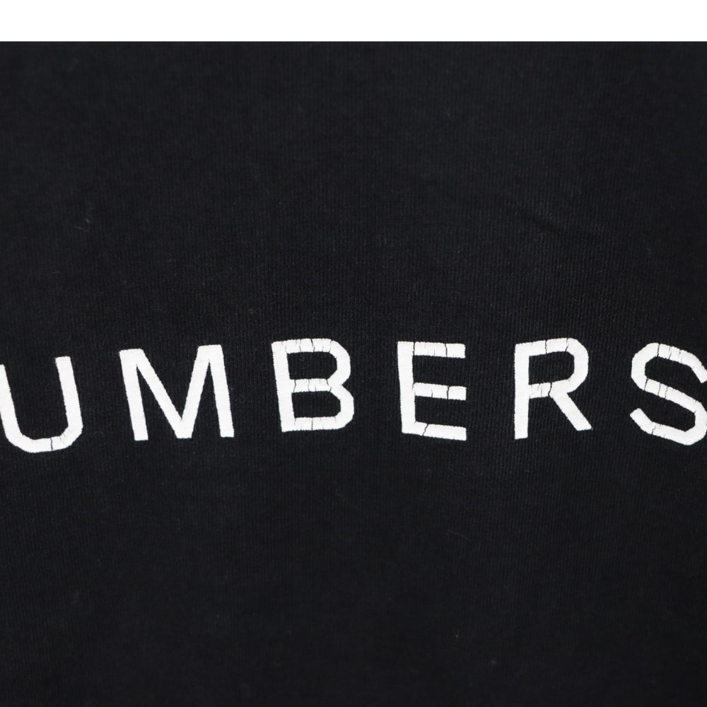 NUMBERS(ナンバーズ) USA製 ロゴプリント クルーネック半袖Tシャツ カットソー ブラック