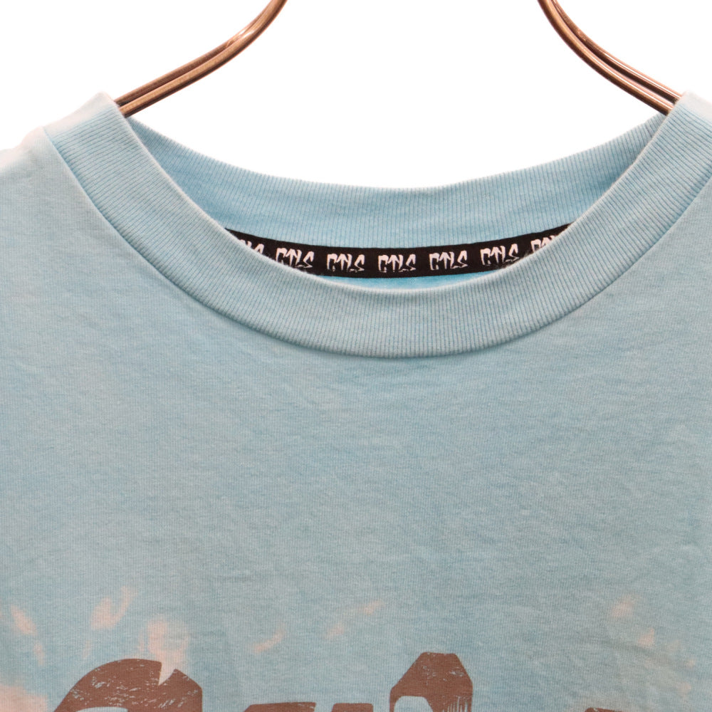 cvtvlist(カタリスト) H.N.DL/S Tee タイダイ 総柄 プリント 長袖カットソー Tシャツ ブルー 2201080302