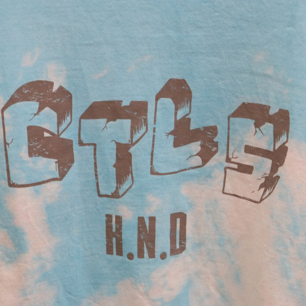 cvtvlist(カタリスト) H.N.DL/S Tee タイダイ 総柄 プリント 長袖カットソー Tシャツ ブルー 2201080302