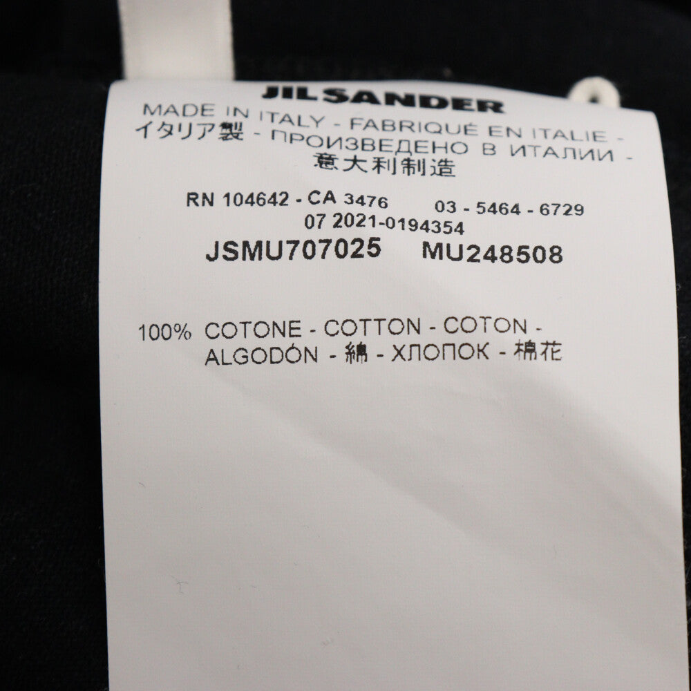 JIL SANDER(ジルサンダー) 22SS Graphic グラフィック ロゴ 刺繍 半袖Tシャツカットソー ブラック JSMU707025
