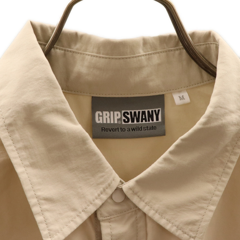 GRIP SWANY(グリップスワニー) BEAUTY&YOUTH 別注 ビューティーアンドユース ナイロン 長袖シャツ ベージュ 1211-104-8105