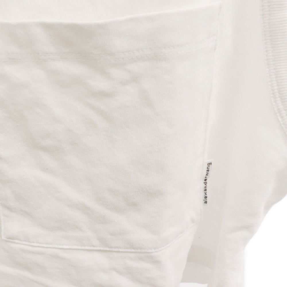 ALEXANDER WANG(アレキサンダーワン) 変形レイヤード デザイン ノースリーブ ミニワンピース タンクトップ ホワイト
