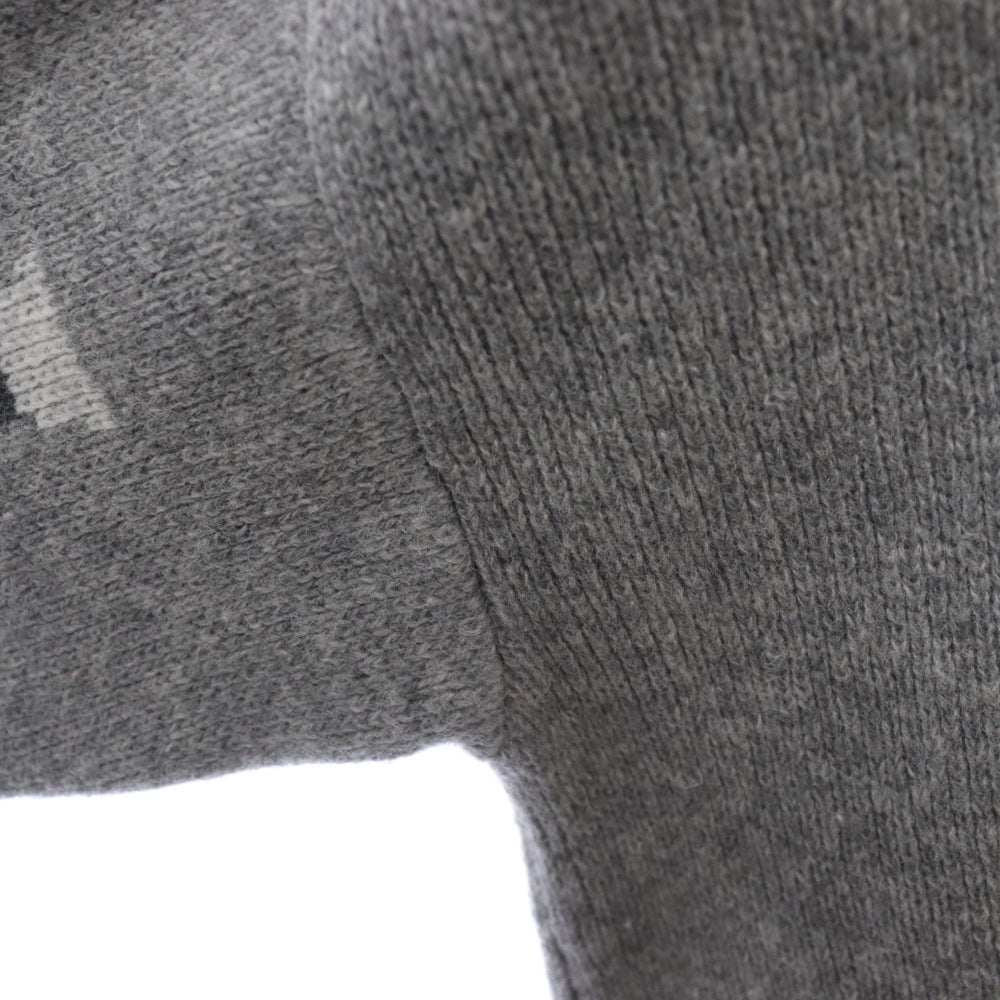 PENDLETON(ペンドルトン) × nano universe 別注 Wrap Cardigan ナノ ユニバース ラップカーディガン ウール ニット 総柄 カーディガン グレー 8575-4551