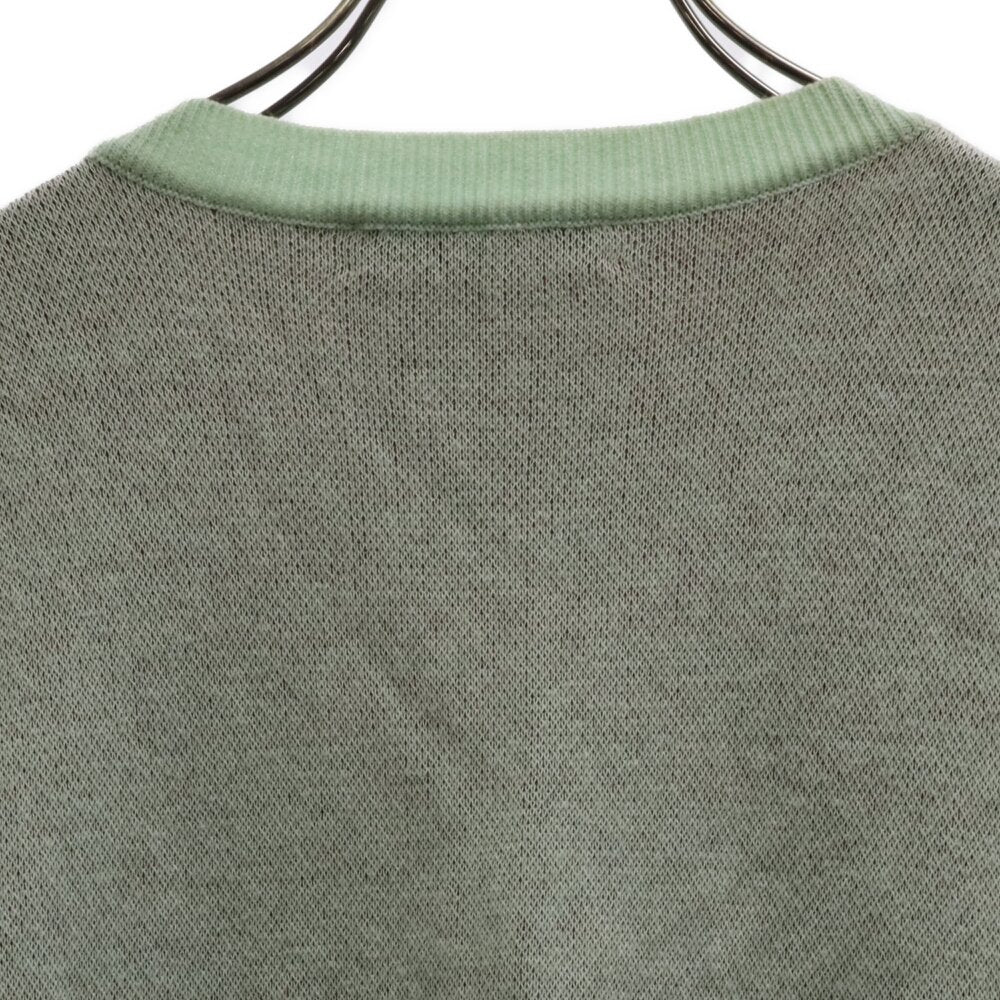 TTT_MSW(ティーモダンストリートウェア) 20AW FLOWER KNIT VEST 花柄 フラワー ニットベスト グリーン TTT-2020AW-KT03