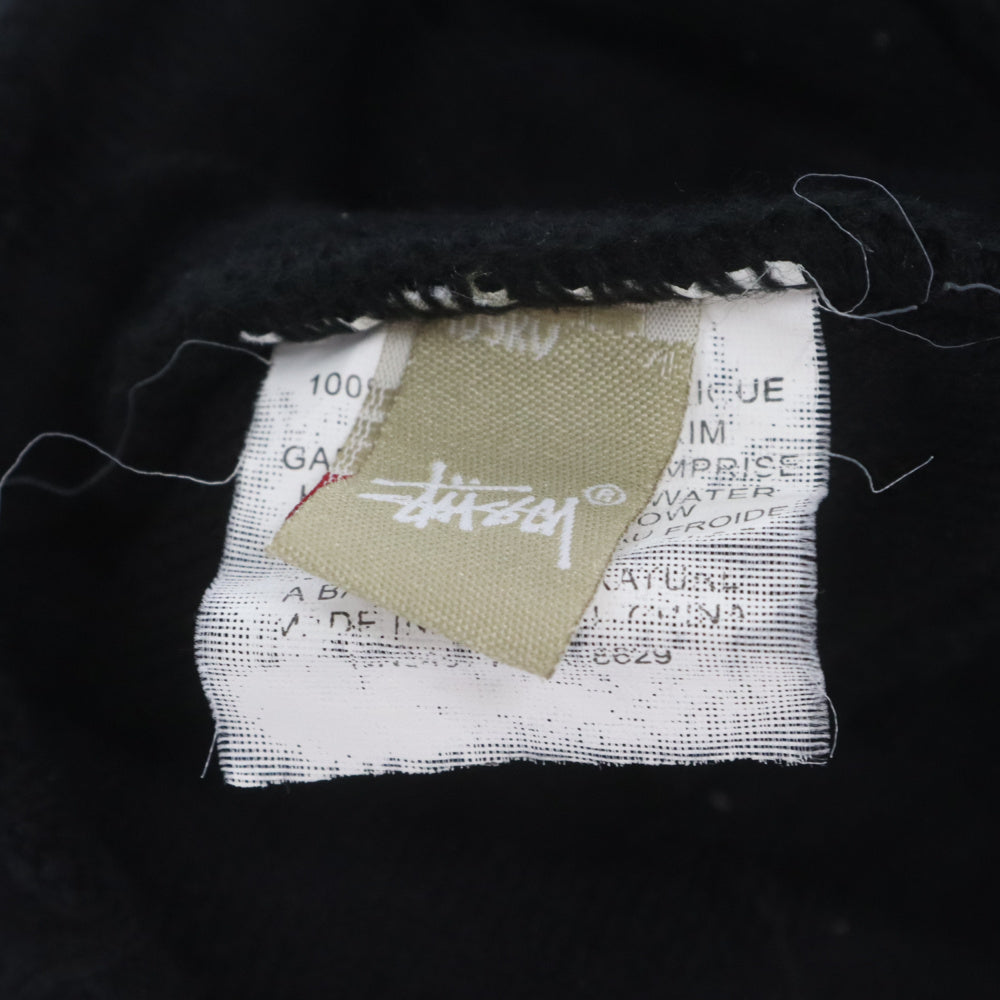 STUSSY(ステューシー) 00s 金タグ フロントロゴ ビーニー ニット帽 ブラック