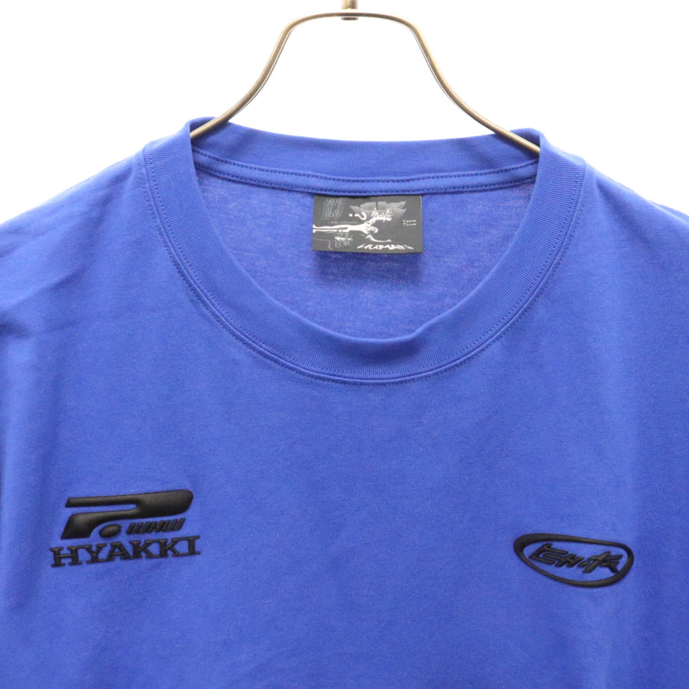 hyakki(ヒャッキ) 23AW HYAKKI Sports Tee Blue ロゴプリント 半袖Tシャツ ブルー 23AW-HY032