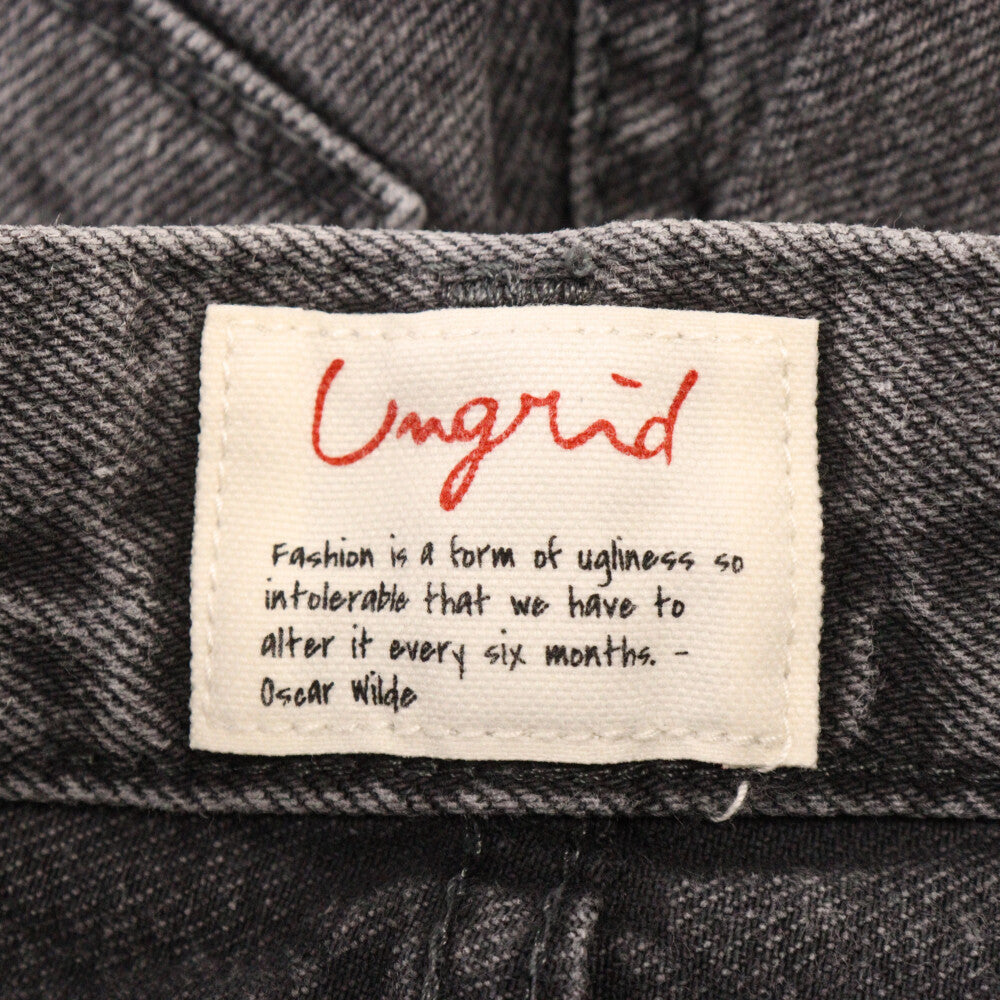 Ungrid(アングリッド) ブラックハイウエストスリムデニム ジーンズ スキニーパンツ レディース グレー 112012440801-01
