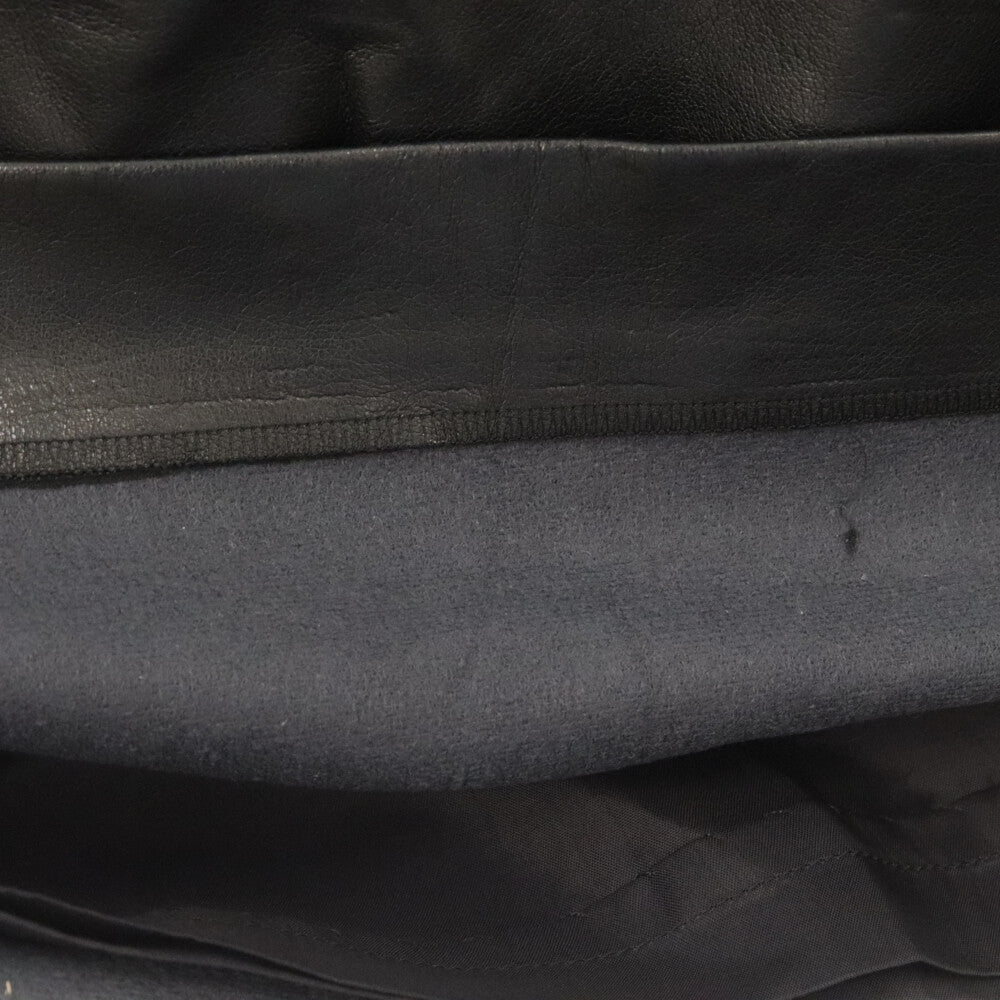 LANVIN(ランバン) フェイクレザー サイドジップ 膝丈スカート ブラック 10G4669 レディース