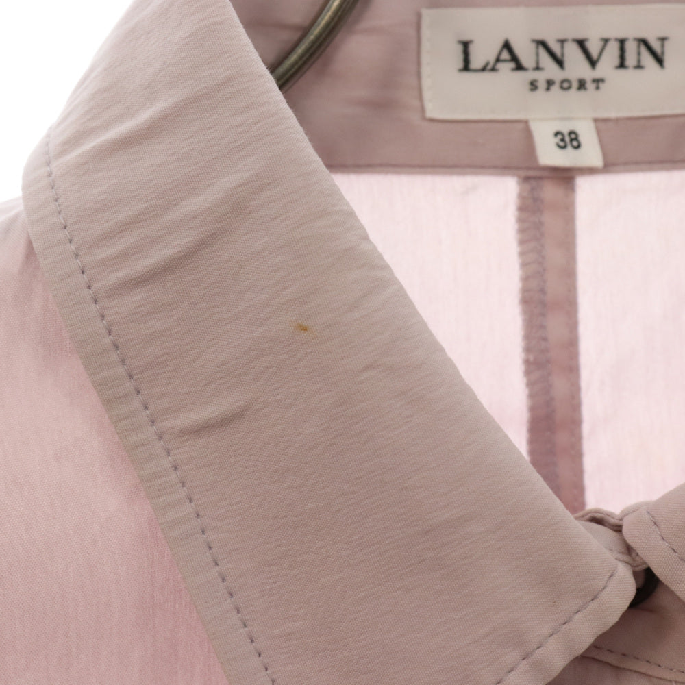 LANVIN SPORT(ランバン スポーツ) ダーツ ギャザーデザイン スナップボタン 長袖シャツ ピンク I5B2032 レディース
