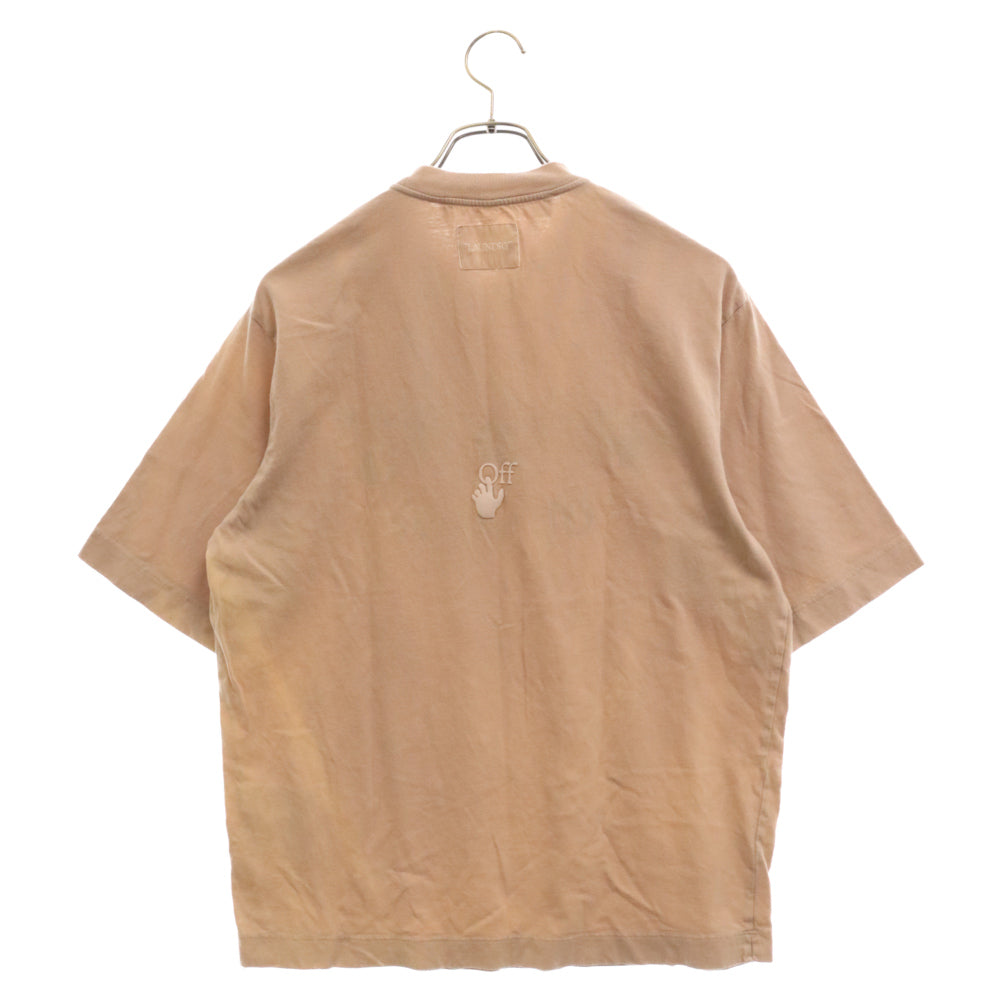 OFF-WHITE(オフホワイト) 22SS パフプリンティングデザイン クルーネック半袖Tシャツ カットソー ベージュ OMAA119S22JER001