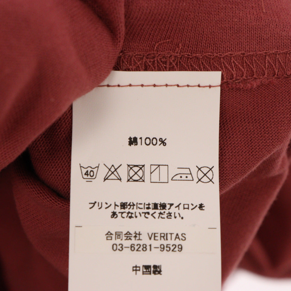 CABARET POVAL(キャバレーポバール) 24SS LOGO T-SHIRT ロゴプリント半袖Tシャツ スモーキーレッド 24SS-PVA-SP01