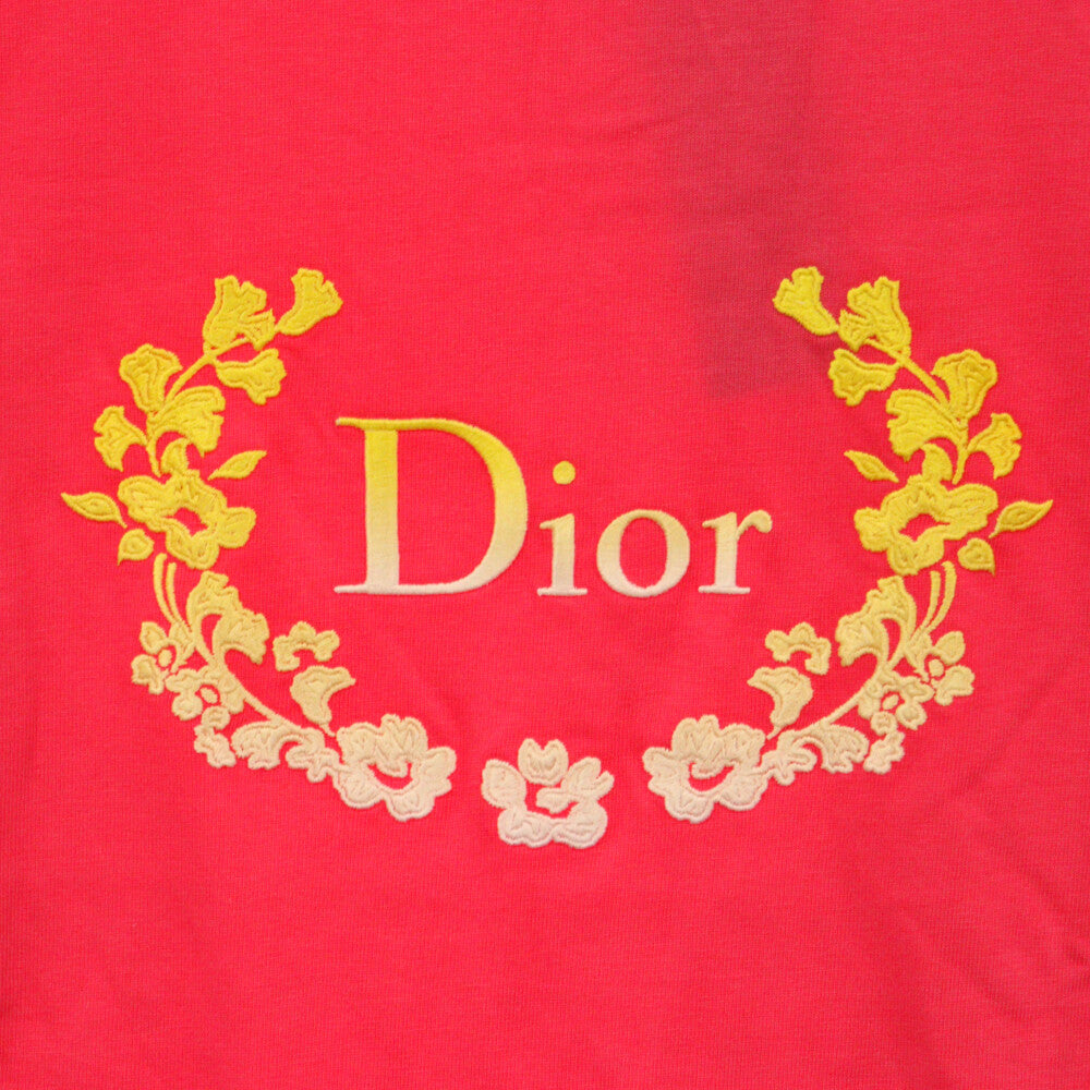 DIOR(ディオール) 23SS ロゴ刺繍 半袖Tシャツ ピンク 313J696A0554