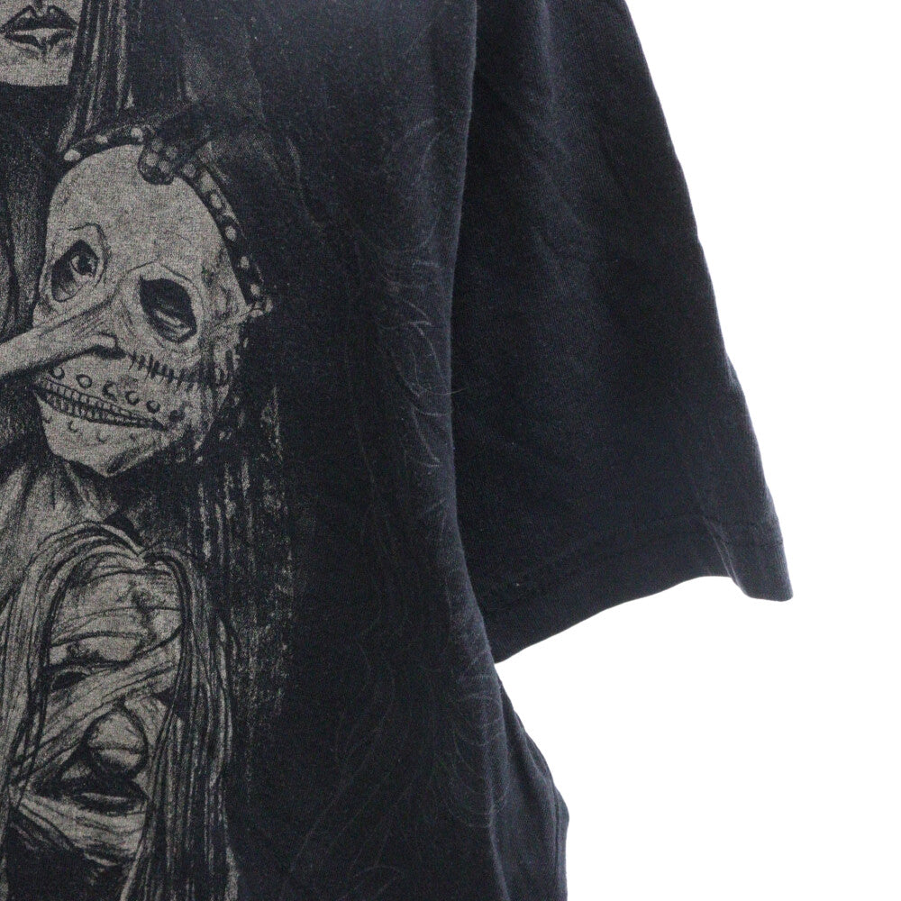 VINTAGE(ヴィンテージ) 00s Rock&Rebellion Slipknot ロック&リベリオン スリップノット プリント 半袖カットソー Tシャツ ブラック