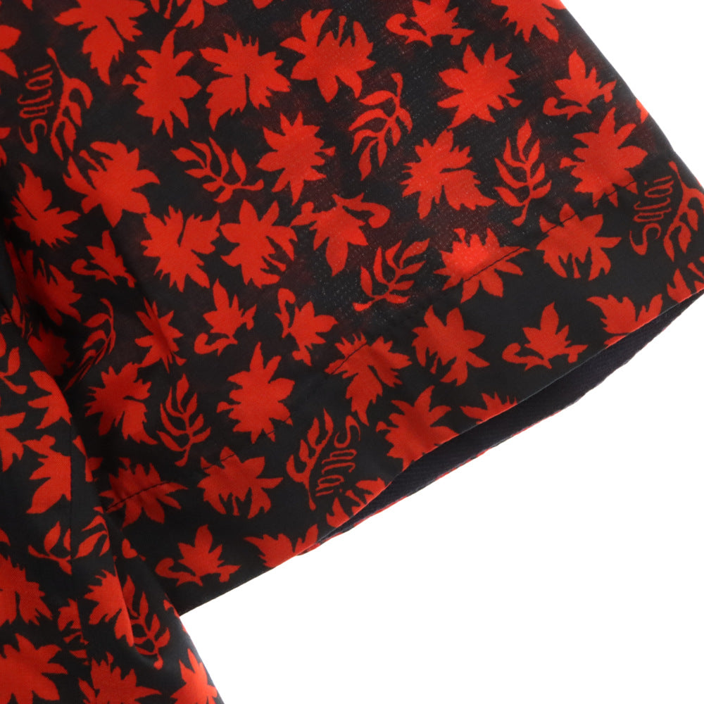 Sacai(サカイ) 24SS FLORAL PRINT SHIRT 総柄 フローラル プリント 半袖シャツ レッド 24-03291M